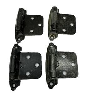 Face Mount Dark Oil Rubbed Bronze Hinges Self-Closing Set Of 4 {LL}